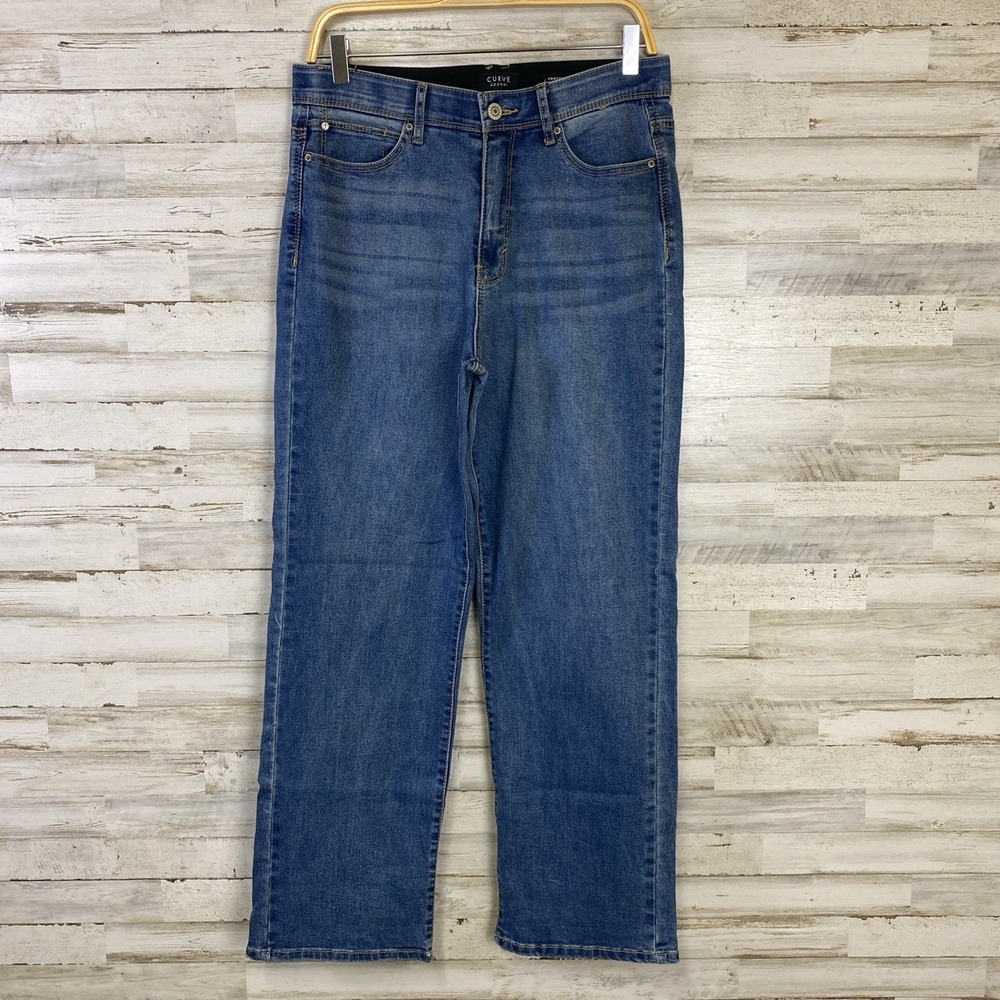 Curb Appeal Jeans Women 10/30 Blue Denim Comfort Waist High-Rise Straight